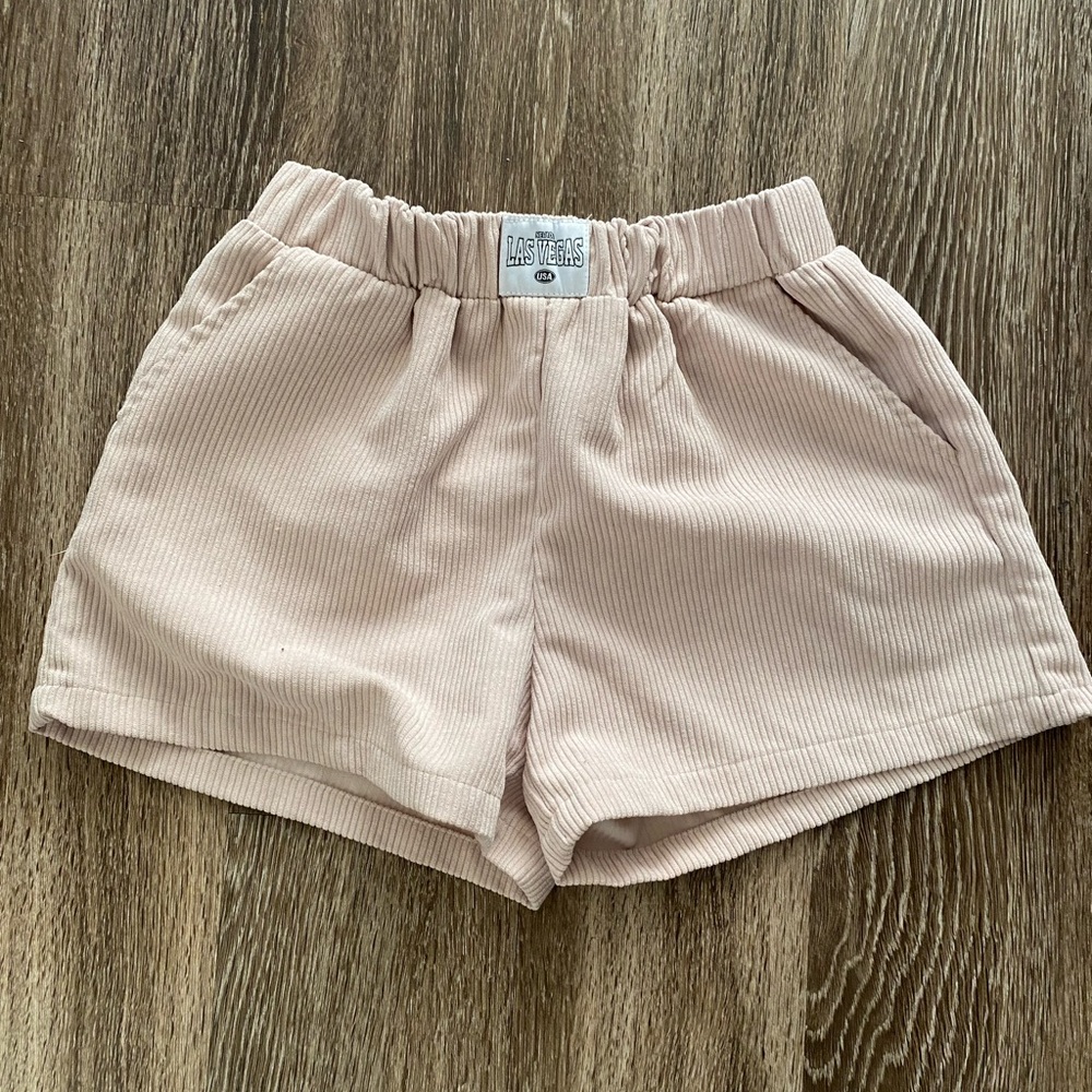 Las Vegas Pink Corduroy Shorts